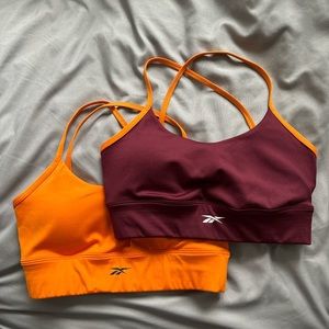 2 Reebok Workout Sports Bra Tri-Bras